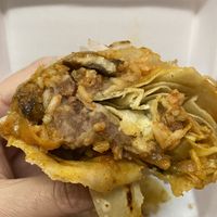 Get a bite of that! Vegan pastor burrito  at Tanias 33 Dos Mundos in Tucson
