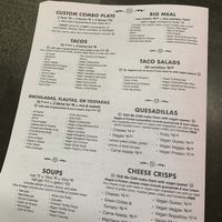 Menu 4 at Tanias 33 Dos Mundos in Tucson