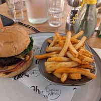 Burger 2/5 - super stale and dry, fries were ok at abarbistro in Portsmouth