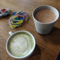Matcha and hot chocolate at Grød - Christianshavns in Copenhagen