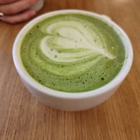 Oat matcha latte at Grød - Christianshavns in Copenhagen