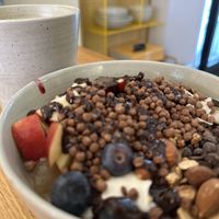 All in porridge mit protein crispies   at Grød - Christianshavns in Copenhagen