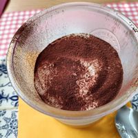 Tiramisù veg at Ristorante Peruggini in Vistarino