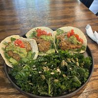 Lentil tacos and kale salad  at Vibe Gastropub in Fayetteville