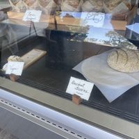 Vegan items in case  at Nece's in Monterey