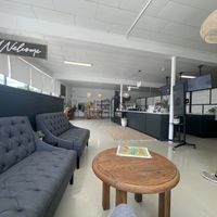 Inside seating area  at Tricycle Pizza in Seaside