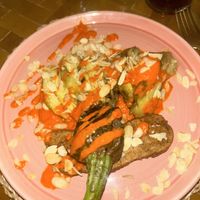 smoked aubergine  at Le Mart in Marrakech