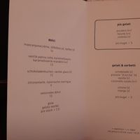 Dessert menu at Più Zug in Zug