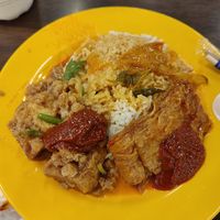 Rice + 2 veg options, $4 at Vegetarian Stall - Jurong Point 2 in West Singapore