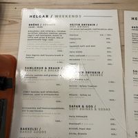 Menu   at Plantan Kaffihús in Reykjavik