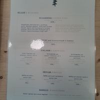 Menu - Weekend at Plantan Kaffihús in Reykjavik