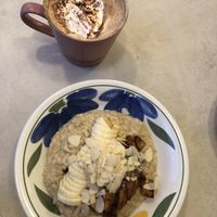 Hot chocolate and porridge   at Plantan Kaffihús in Reykjavik