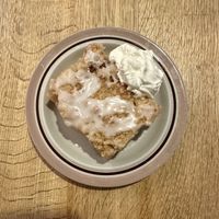 Apple cake w/ whipped cream  at Plantan Kaffihús in Reykjavik