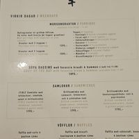 Menu November 2023 at Plantan Kaffihús in Reykjavik