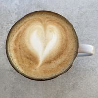 Oat milk lattee  at Plantan Kaffihús in Reykjavik