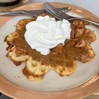 Biscoff waffle   at Plantan Kaffihús in Reykjavik