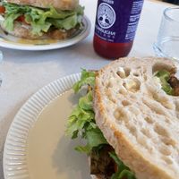 Tofu BLT & Icelandic kombucha   at Plantan Kaffihús in Reykjavik