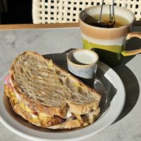 One of the grilled sandwiches at Plantan Kaffihús in Reykjavik