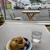 No idea what this pastry was called, it was cheesy and savory and delicious!  at Plantan Kaffihús in Reykjavik