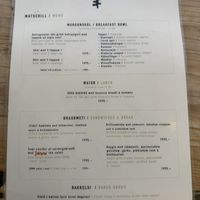 Menu  at Plantan Kaffihús in Reykjavik