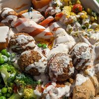 Falafel lunch box at Go Falafel - Charing Cross in London