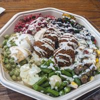 Falafel lunchbox at Go Falafel - Charing Cross in London