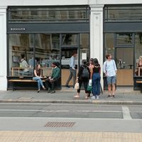 Front of shop at Rosslyn Coffee in London