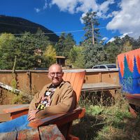 the view!!! on another day we sat in floaty hammock seats! at Fern's Diner + Drinkery in Cascade