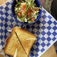 blt and side salad with fern saucee  at Fern's Diner + Drinkery in Cascade