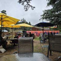 Outside seating at Fern's Diner + Drinkery in Cascade