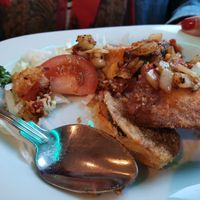 Deep fried aubergine (delicious) at Royal Garden in Berwick-upon-tweed