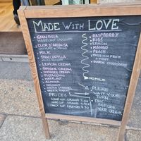 Flavours available at Gelato Fatto Con Amore in Milan