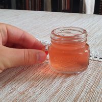 They offered some complementary rose water at Arti'Zanave in Shkoder