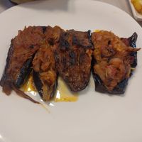 Stuffed eggplant at Arti'Zanave in Shkoder