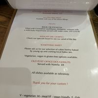 Menu  at Old Post Office Cafe Gallery in Kingussie
