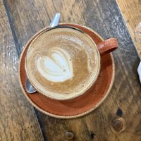 Oat flat white  at Old Post Office Cafe Gallery in Kingussie