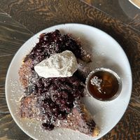Blueberry French toast  at Scratch Breakfast in Vancouver