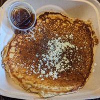 pancake with syrup at Scratch Breakfast in Vancouver