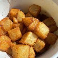 Breakfast potatoes   at Scratch Breakfast in Vancouver