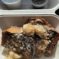 Banana French toast   at Scratch Breakfast in Vancouver