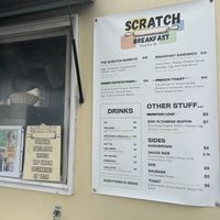 Menu 5/3/2025  at Scratch Breakfast in Vancouver