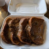 Seasonal nog French toast at Scratch Breakfast in Vancouver