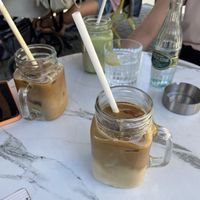 Iced coffee with oatmilk (really recommend)   at Frida's Cafe in Frankfurt