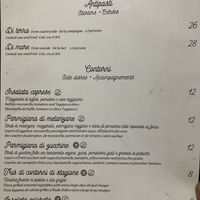 Menu  at Monsù in Naples