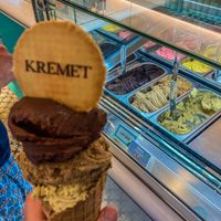   at Kremet Gelateria in Cagliari