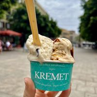 Coconut & caramel  at Kremet Gelateria in Cagliari