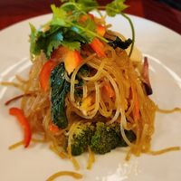 Turmeric noodles at Nath's Inspired Khmer Cuisine in Santa Fe