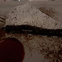 Vegan brownie at Osteria Numero 13 in Perugia