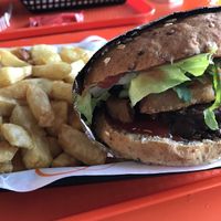 Soya burger! at Build a Burger in Belfast