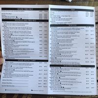 menu at Thai Orchid in Southbridge